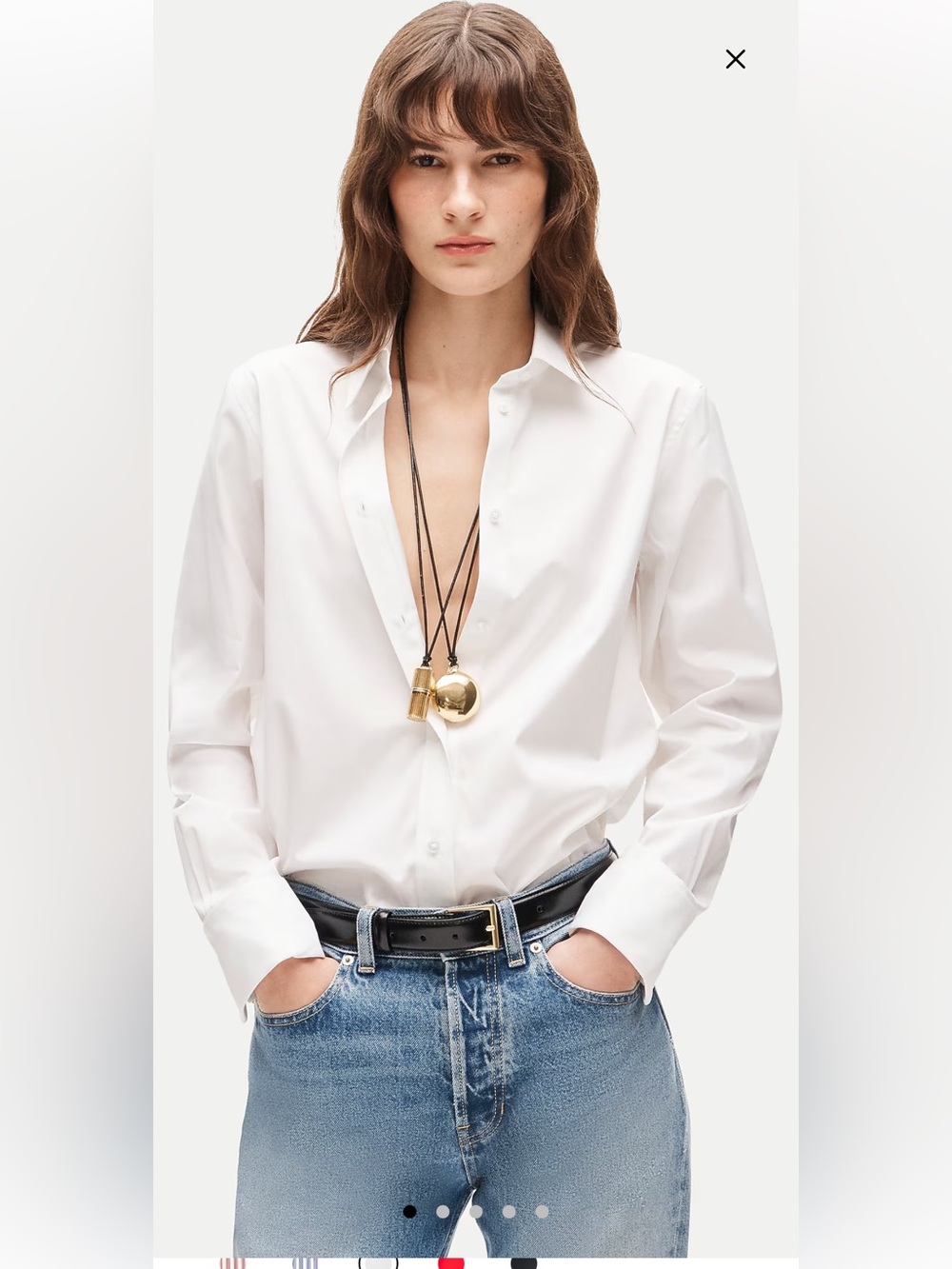 J. Crew White Cotton Piplun Button-Down Shirt size 0